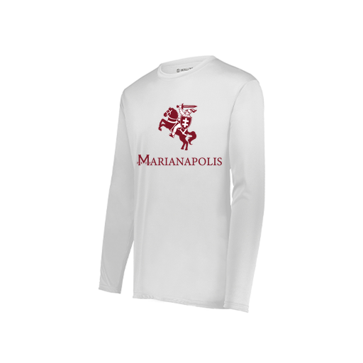 [222822.005.XS-LOGO3] Men's LS Smooth Sport Shirt (Adult XS, White, Logo 3)